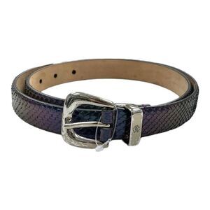 Roberto Cavalli Iridescent Snakeskin Belt Made in Italy 48/90